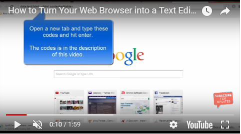 turn your webpage browser into a text editor